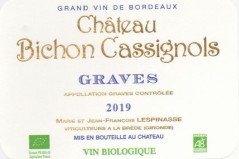 Etiquette Bichon Cassignols, vin biologique blanc